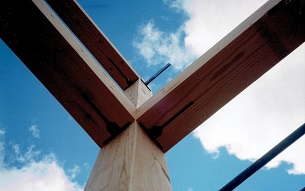 木造ＳＥ構法：柱～梁の接合部分