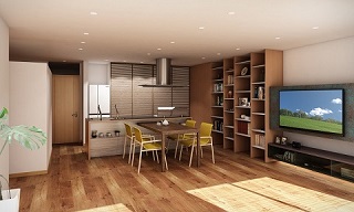 オープンキッチンが主役のマンションリフォーム｜建築家 大阪：設計事務所が創る注文住宅設計