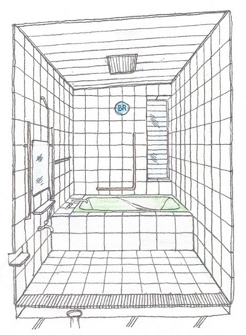 バリアフリー住宅の浴室