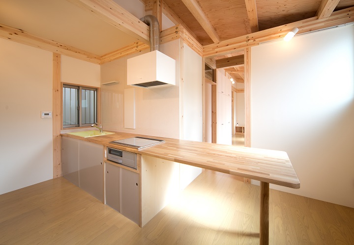 食堂～キッチン｜大阪の設計事務所・建築家が創る注文住宅設計