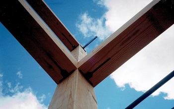 ＳＥ構法：柱～梁を取り付けた状態