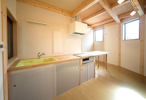 木造平屋建てバリアフリーの狭小住宅：注文住宅の設計｜大阪