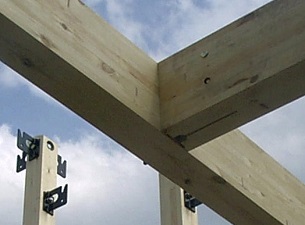 木造ＳＥ構法：柱・梁の建て方