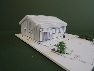 バリアフリーの高齢者住宅の完成予想模型｜大阪の設計事務所・建築家：注文住宅の設計