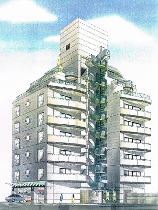 鉄筋コンクリート打ち放しのマンション：デザイナーズマンション・Ｙ｜大阪の設計事務所・建築家：注文住宅の設計